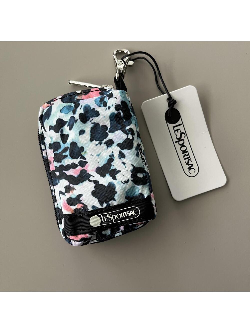 Lesportsac Colorful Leopard Keychain Pouch NWT